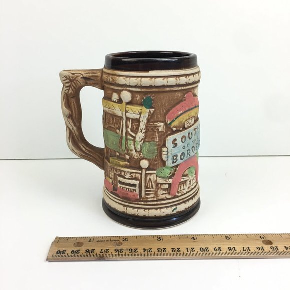 Vtg South of the Border Sombrero Tower Mug Stein Style South Carolina Souvenir - Picture 6 of 11